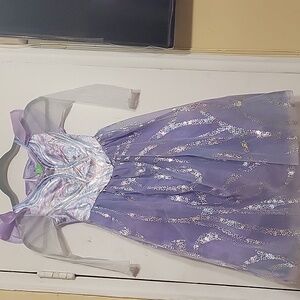 WICKED Glenda Deluxe Child Purple and Silver Costume Size XS/EP/TP (3T-4T)